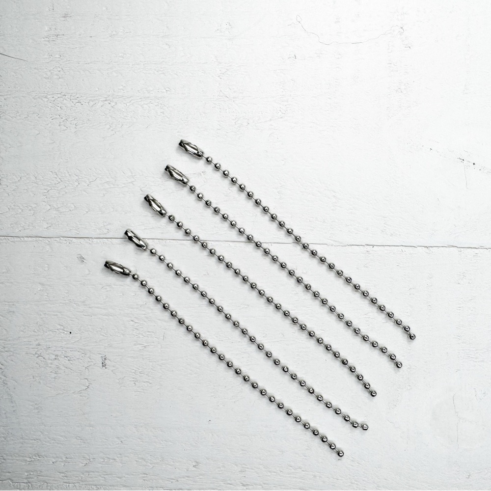 Silver Replacement Ball Chains for Coach Hang Tags – 3”-4” Non-Branded Set